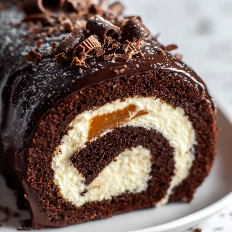 Triple Chocolate Roll Cake Recipe