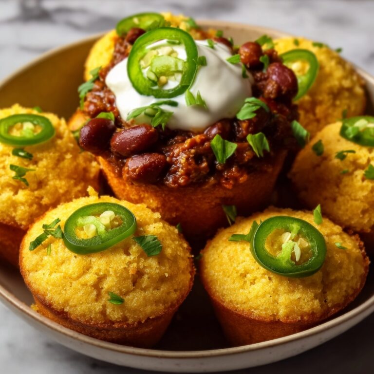 Chili and Jalapeño Cheddar Cornbread Minis Recipe