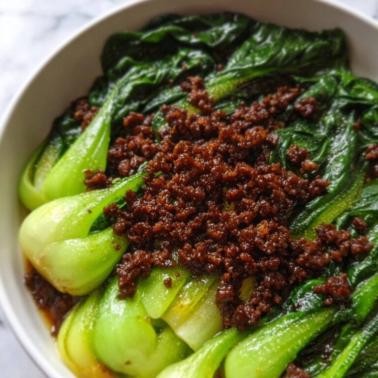 Stir-Fried Bok Choy with Ground Meat Recipe