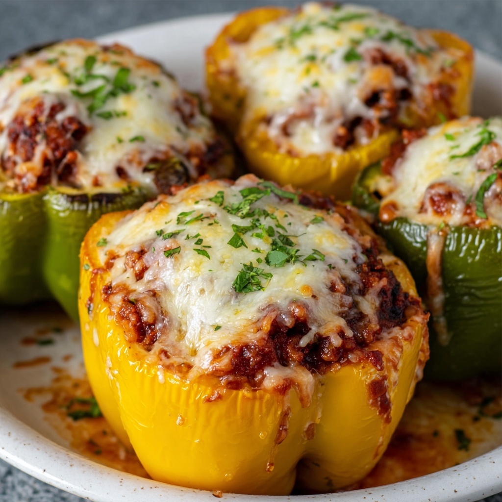 Stuffed Bell Peppers with Cheese Recipe - Recipe Image