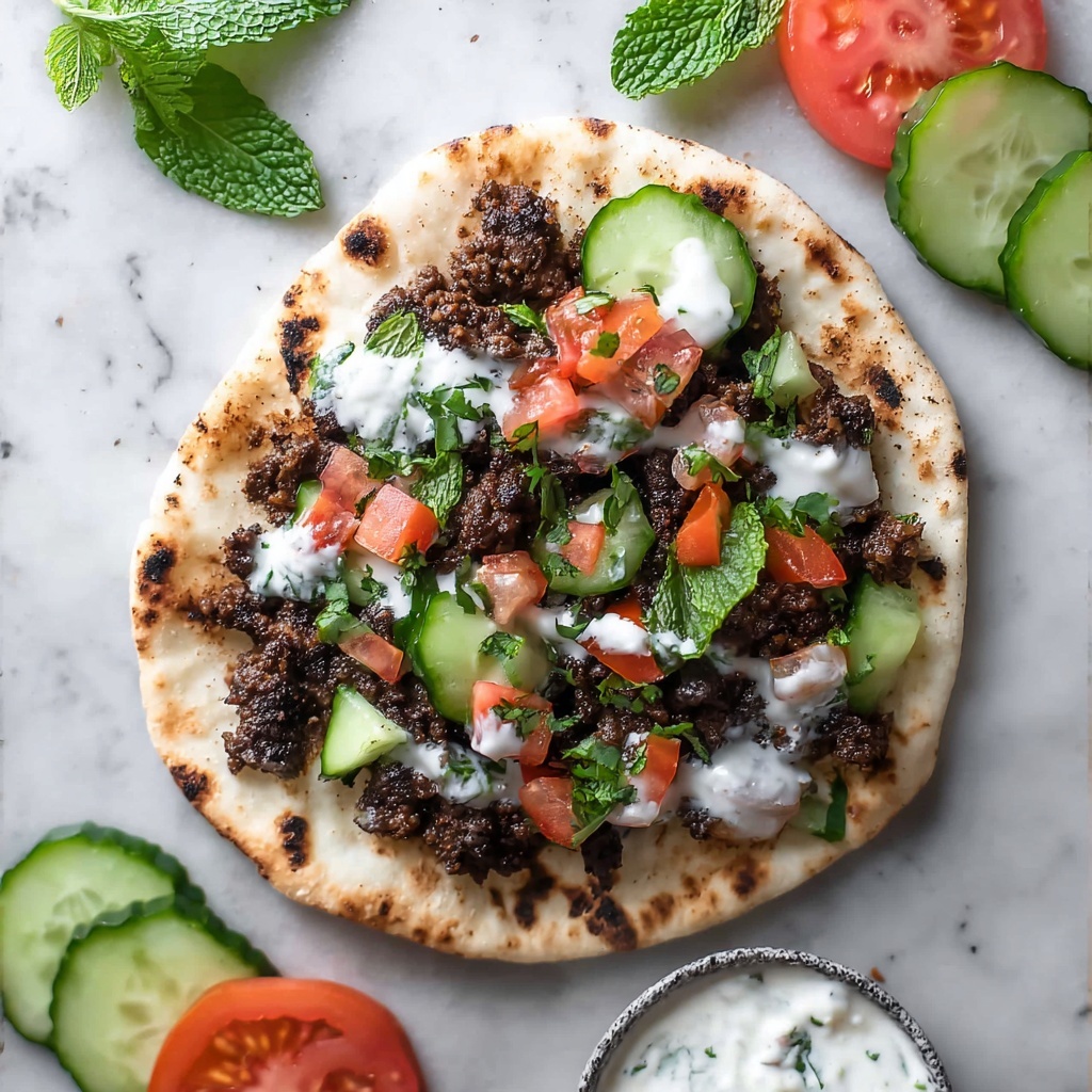 Spiced Lamb Pitas with Feta Mint Sauce Recipe - Recipe Image