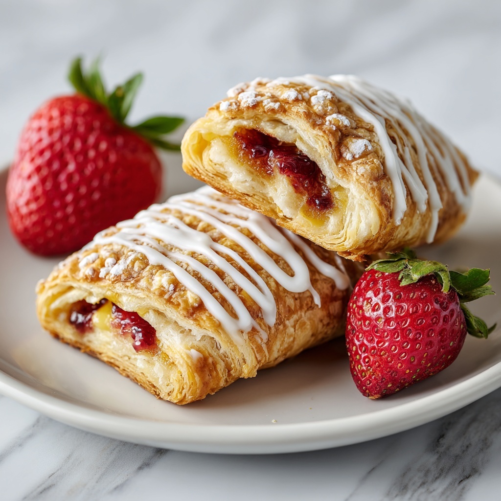 Easy Strawberry Toaster Strudels with Icing Recipe - Recipe Image